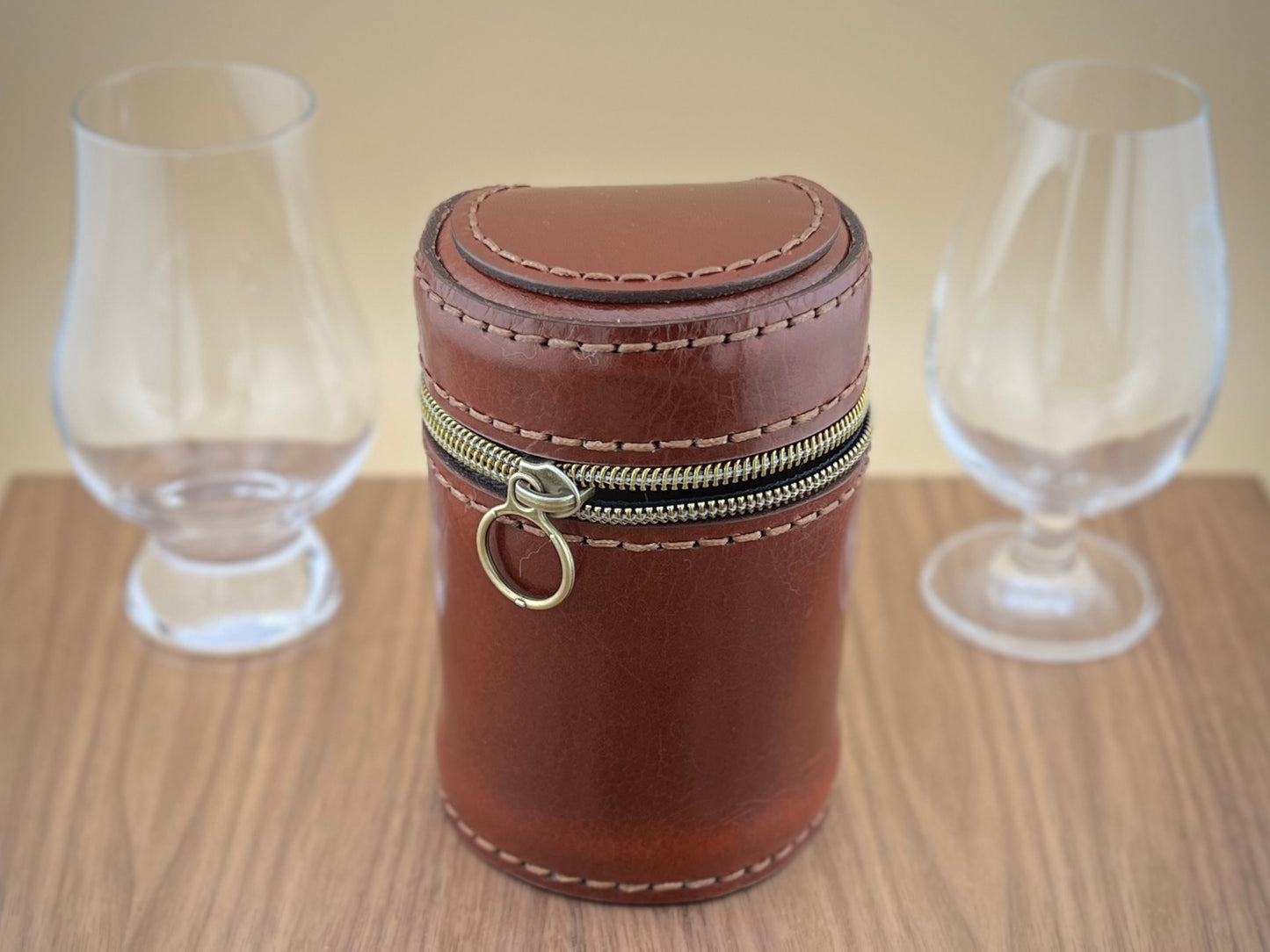 Heritage Whiskey Glass Leather Case